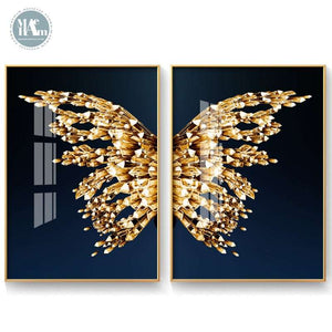 Golden butterfly Gilt Picture Wall Gizzmopro
