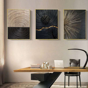 Gold Black Surround Canvas Painting Gizzmopro