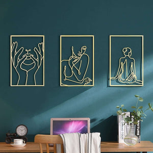 Golden Female Body Line Posters Wall Decoration Gizzmopro
