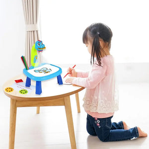 Children Led Projector Art Drawing Table Gizzmopro
