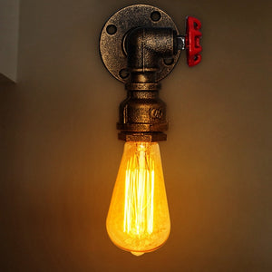 Vintage Water Pipe Wall Lamp Gizzmopro