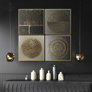 Luxury Abstract Gold Posters Gizzmopro