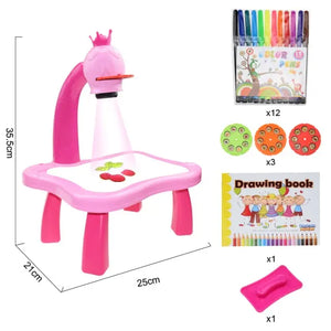 Children Led Projector Art Drawing Table Gizzmopro