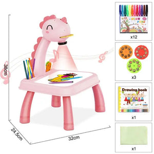 Children Led Projector Art Drawing Table Gizzmopro