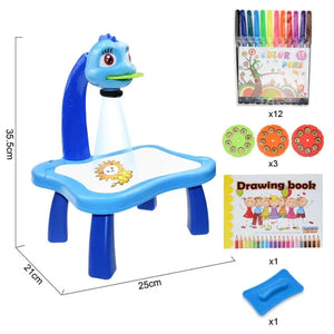 Children Led Projector Art Drawing Table Gizzmopro