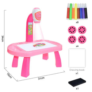 Children Led Projector Art Drawing Table Gizzmopro