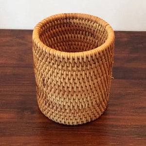 Rattan Brush & Pen Holder Gizzmopro