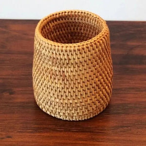 Rattan Brush & Pen Holder Gizzmopro